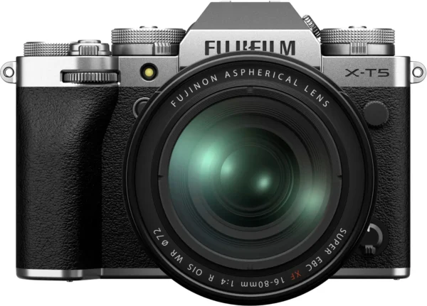 Fujifilm - X-T5 Mirrorless Camera with XF16-80mmF4 R OIS WR Lens Bundle - Silver - Image 3