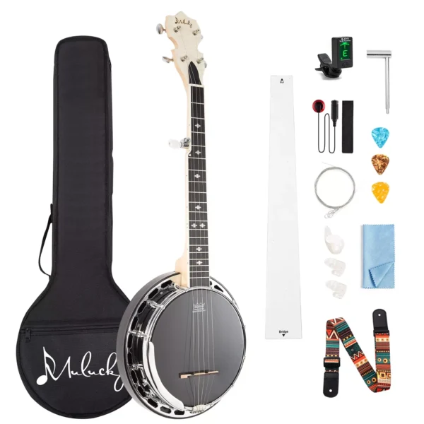 5 String Banjo MINI, 28 Inch Travel Banjo with Remo Head, Resonator and Geare. - Image 2
