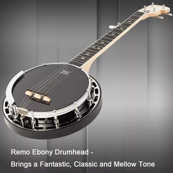 5 String Banjo MINI, 28 Inch Travel Banjo with Remo Head, Resonator and Geare. - Image 3