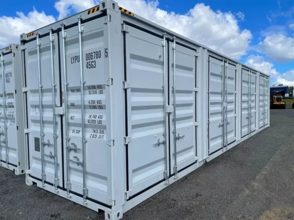 40ft High Cube Side Open Storage Shipping Container w/4 Side Doors