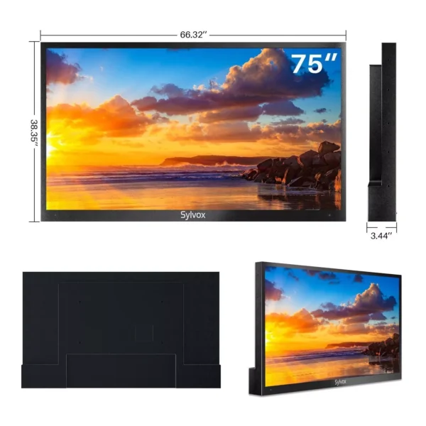 75" UHD 4K LED Smart Outdoor TV 2000nits IP55 Waterproof Android TV Pool Pro