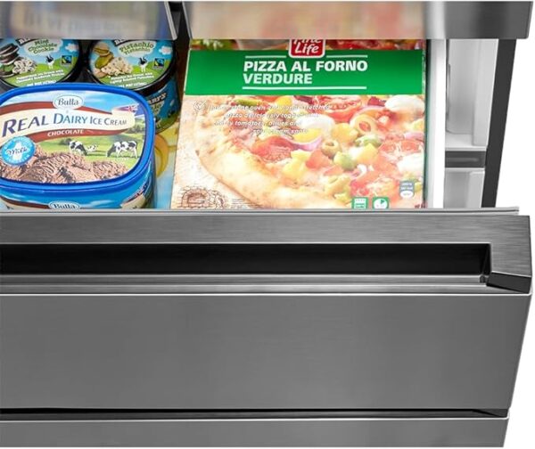 Freestanding French Doors Fridge Freezer, 391 Litre Capacity with LCD Temperature Control - Image 5