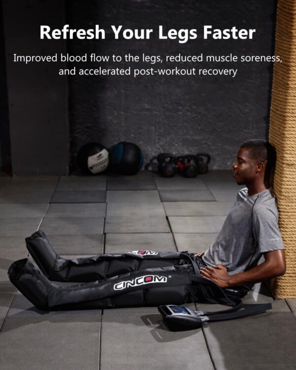 CINCOM Cordless Leg Recovery System with Dynamic Compression Massage Technology - Image 5