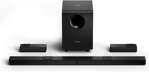 ULTIMEA 7.1.4 Sound Bar with Dolby Atmos, 740W Surround Sound System for TV with Adjustable 8" Wireless Subwoofer