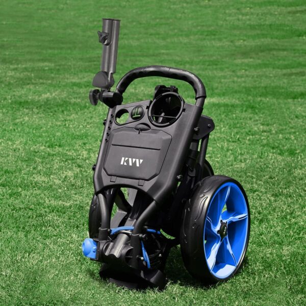 KVV 3 Wheel Golf Push Cart Ultra Lightweight Smallest Folding Size - Image 5