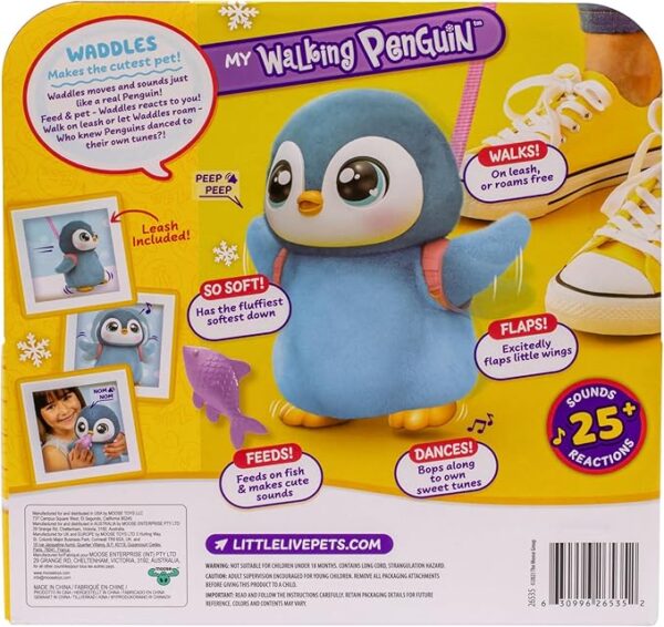 Little Live Pets My Walking Penguin - Waddles Soft and Cuddly Interactive Toy Penguin - Image 4