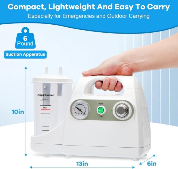 1000ML Portable Veterinary Suction Machine for Home Use 110V Vacuum Device - Image 2