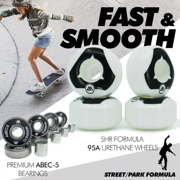 Complete Skateboard | Maple Wood | ABEC 5 Bearings | Double Kick Concave Deck - Image 6