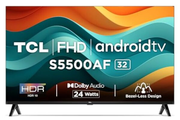 TCL 80.04 cm (32 inches) Metallic Bezel-Less HD Ready Smart Android LED