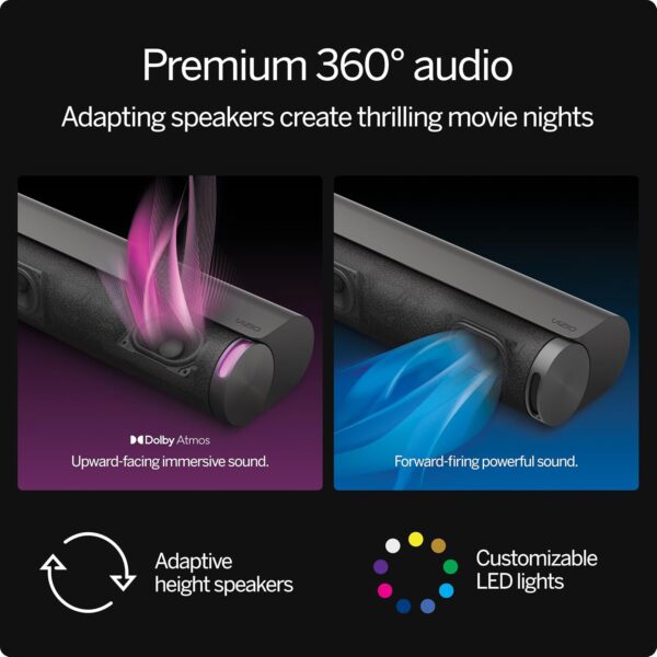 VIZIO Elevate SE 5.1.2 Soundbar, Wireless Subwoofer, Surround Sound w/Dolby Atmos, DTS:X, Bluetooth Speaker - Image 4