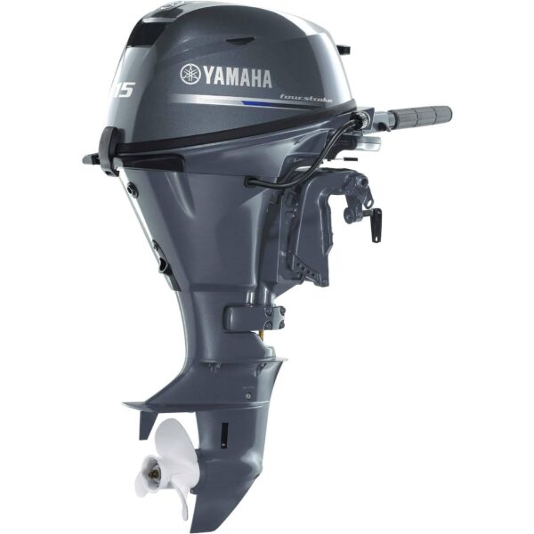 Yamaha 15 HP Tiller Outboard Motor - Image 4
