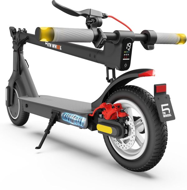 5TH WHEEL V30PRO Electric Scooter, 10" Solid Tires, 350W Motor & 18 MPH, 19.9 Miles Range E-Scooter with E-Lock