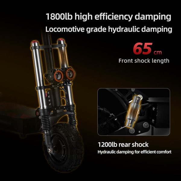 Adult Electric Scooter, 55mph, 6000W Dual Motors, Range Up to 75 Miles, with Dual Hydraulic Brakes - Image 6