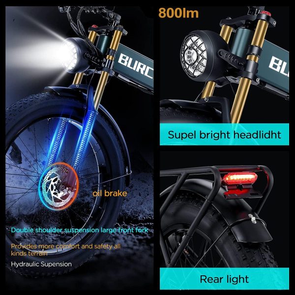 Dual Motor 2000W/1000W Electric Bike for Adult 48V 30AH/20Ah Removable Battery - Image 9