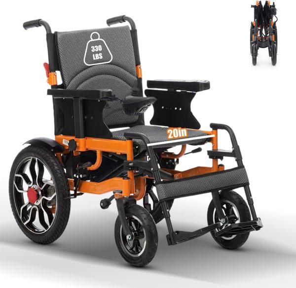Electric Wheelchair for Adults,ightweight Foldable Power Wheelchair,500W Dual Motors