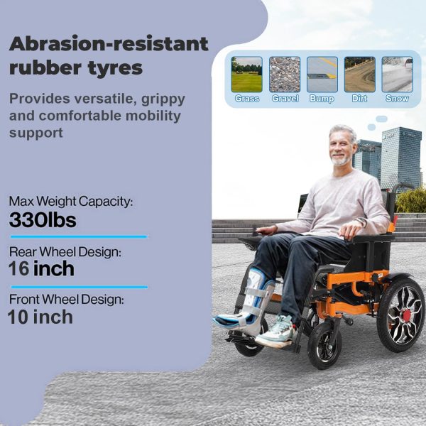 Electric Wheelchair for Adults,ightweight Foldable Power Wheelchair,500W Dual Motors - Image 8
