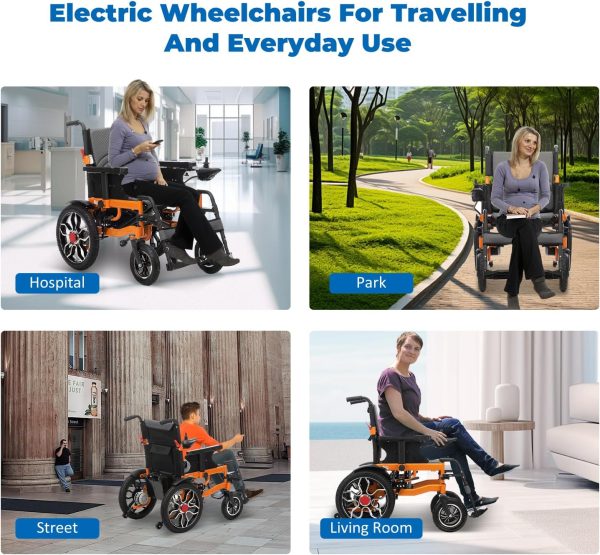 Electric Wheelchair for Adults,ightweight Foldable Power Wheelchair,500W Dual Motors - Image 10