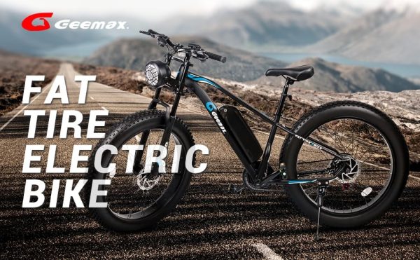 Geemax Electric Bike for Adults, 26" x 4.0 Fat Tire Ebike, 1000W Peak 1500W 48V 15.6Ah Lithium Battery Electric Bicycle - Image 9
