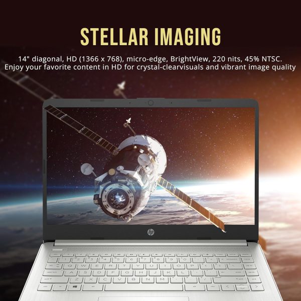 HP Stream 14" HD BrightView Laptop, Intel Celeron N4120, 16GB RAM, 288GB Storage (128GB eMMC + 160GB Docking Station Set) - Image 5