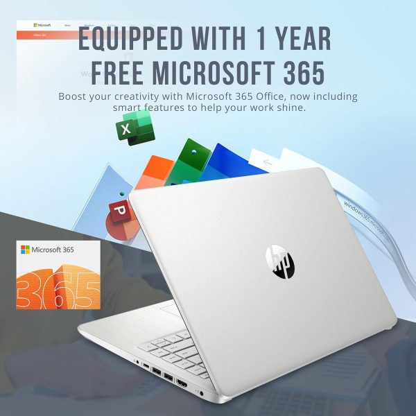 HP Stream 14" HD BrightView Laptop, Intel Celeron N4120, 16GB RAM, 288GB Storage (128GB eMMC + 160GB Docking Station Set)