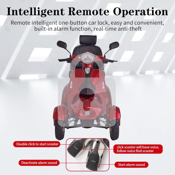 Heavy Duty 4 Wheel Mobility Scooters for Seniors & Adults 500lbs Capacity - Electric Powered Chair - 800W - Image 4