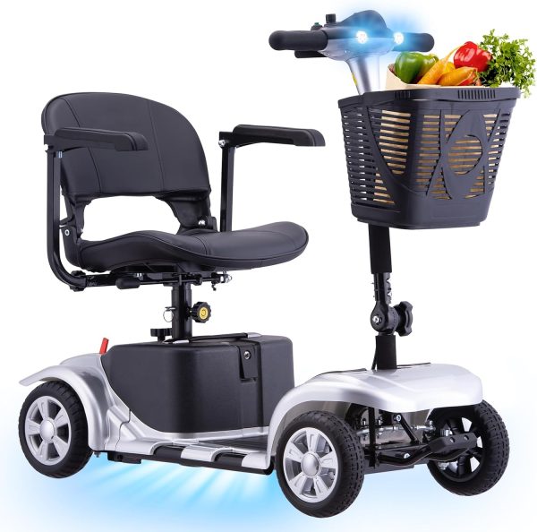 Mobility Scooter for Adults, Senior 4 Wheels Electric Powered Chargeable Device for Travel