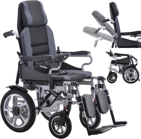 Reclining Foldable Electric Wheelchairs for Adults - 500W Super Horse Power Motor -20 Mile Range ~ 20AH Extended Battery - Image 2