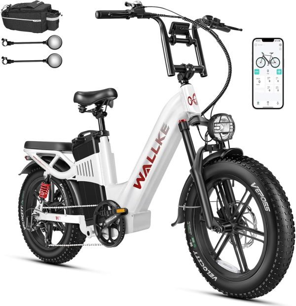 W Wallke AWD Dual Motor Electric Bike for Adults, UL2849 Certified, 48V 60Ah Battery