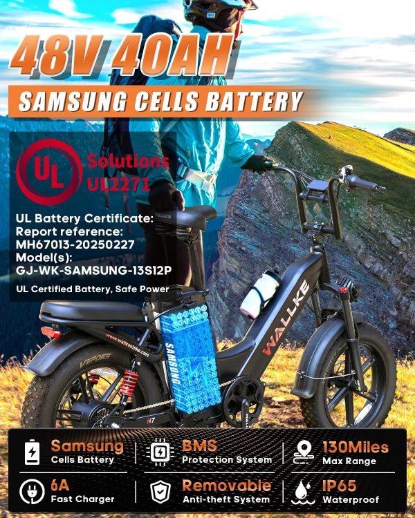 W Wallke AWD Dual Motor Electric Bike for Adults, UL2849 Certified, 48V 60Ah Battery - Image 5