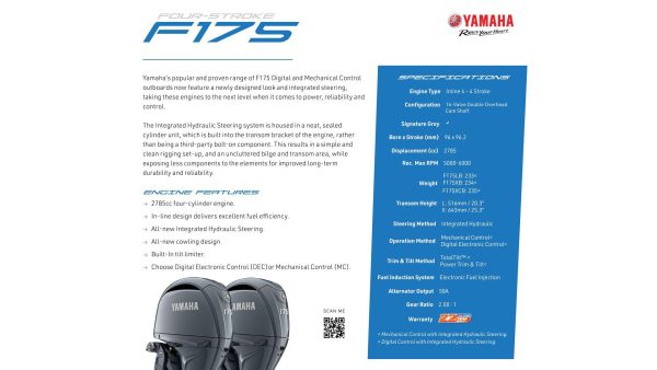 Yamaha 4 Stroke 175hp Long Shaft, Electric Start, Power Trim & Tilt OUTBOARD - Image 3