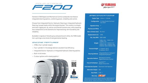 Yamaha 4 Stroke 200hp Extra-Long Shaft EFI OUTBOARD - Image 2