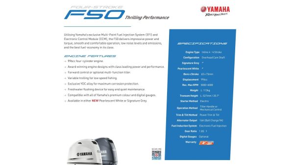 Yamaha 4 Stroke 50hp Long Shaft EFI OUTBOARD - Image 2